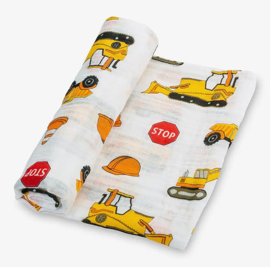 The Under Construction Muslin Swaddle Blanket