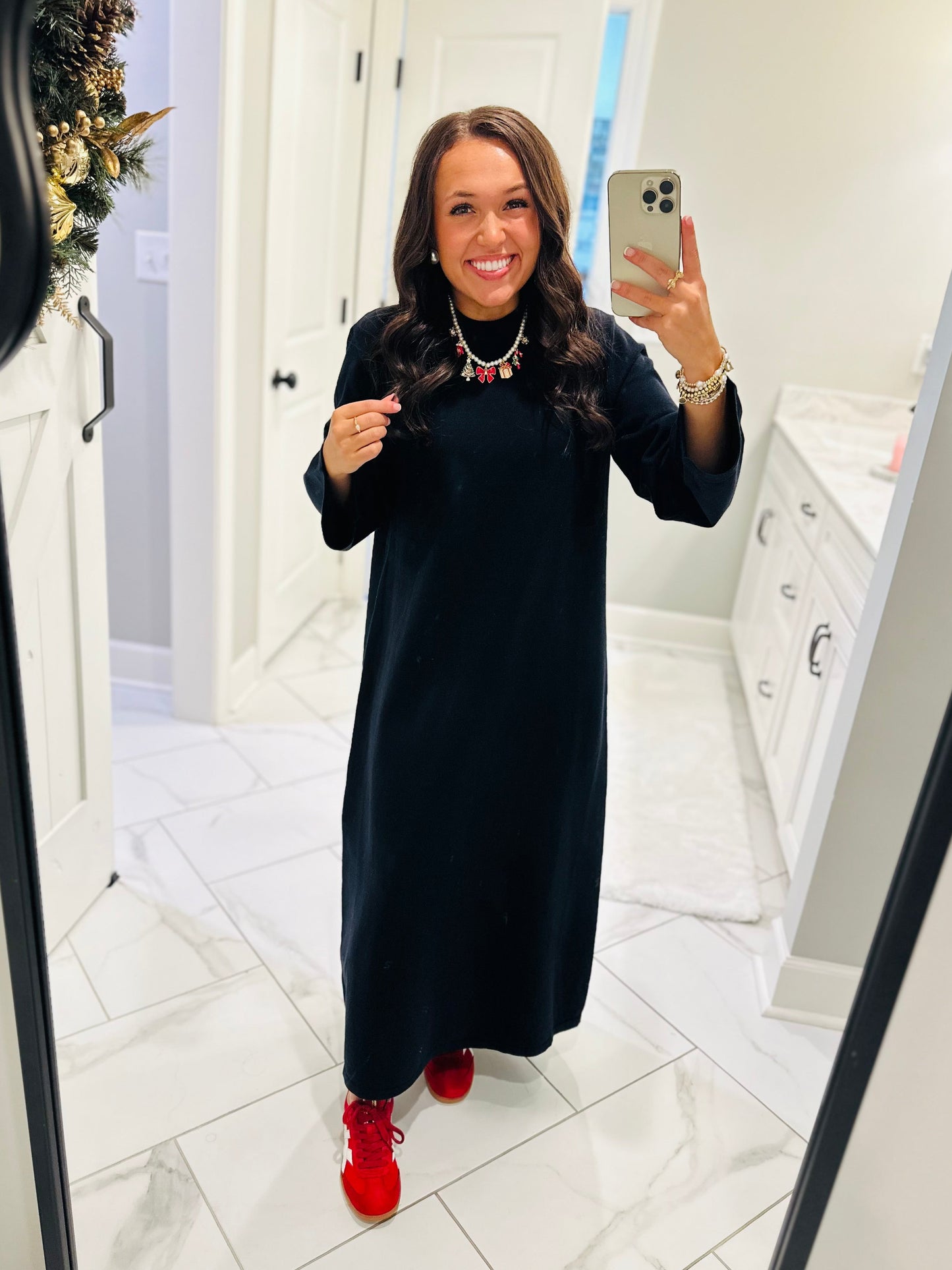 The Black Sweater Midi Dress