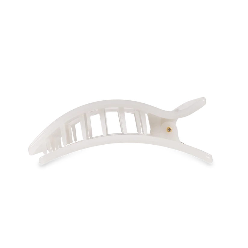 Coconut White Rectangle Flat Hair Clip