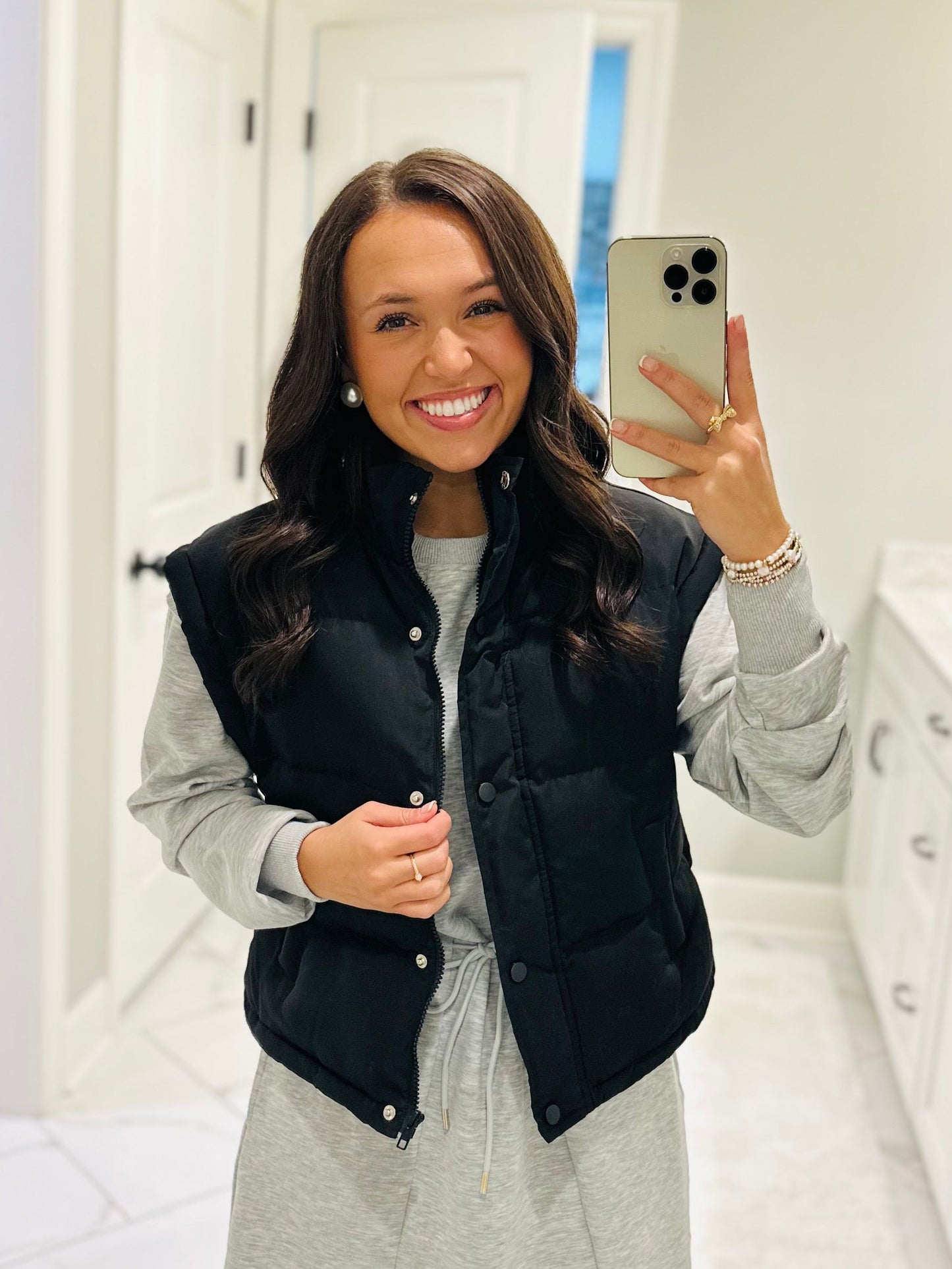 The Black Puffer Vest