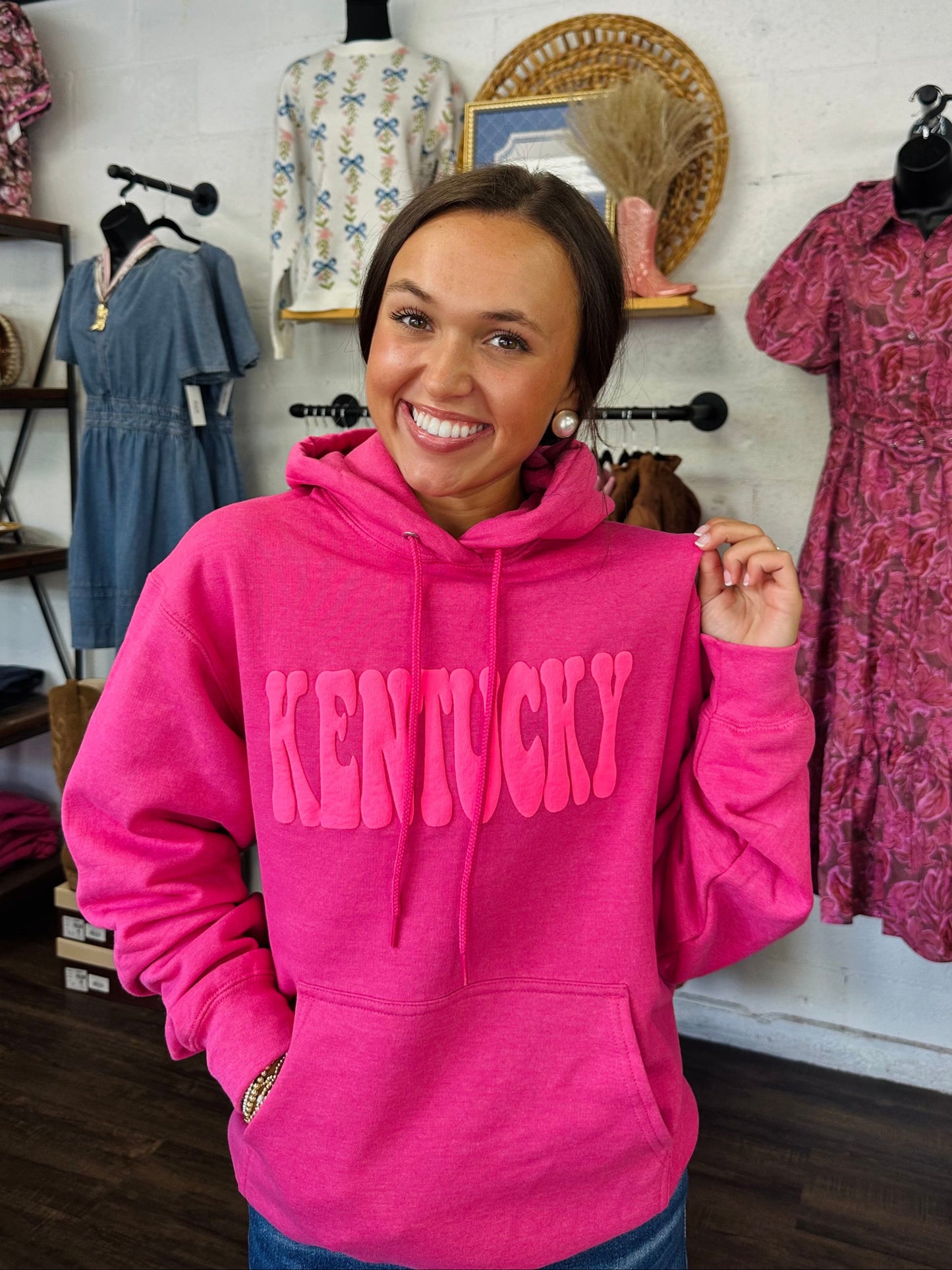 The Kentucky Puff Hot Pink Hoodie