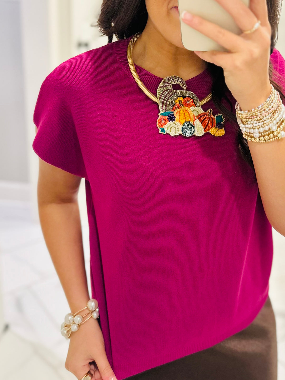 The Katie Orchid Knit Top
