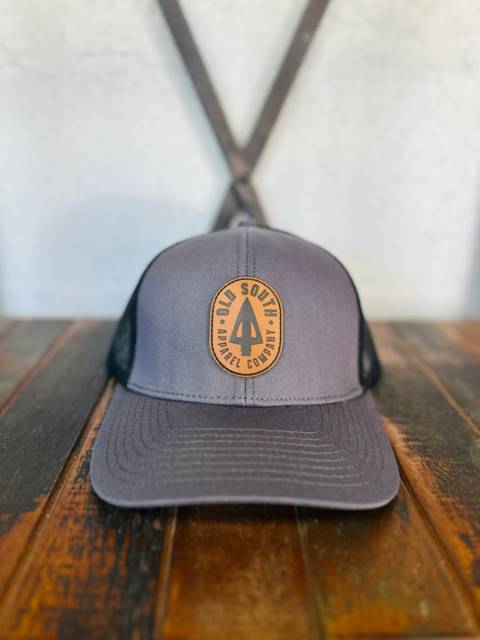 Arrow Patch Trucker Hat - Vintage Blue + Black