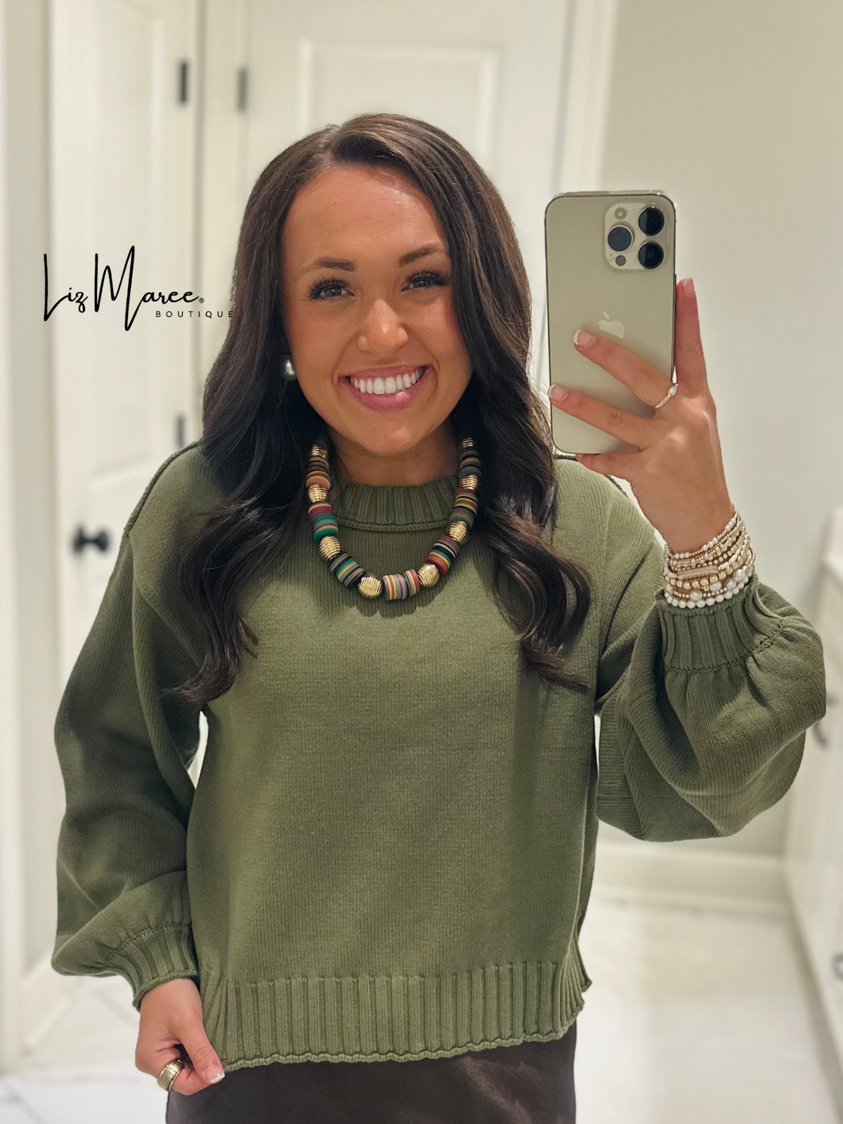 The Lydia Olive Green Sweater