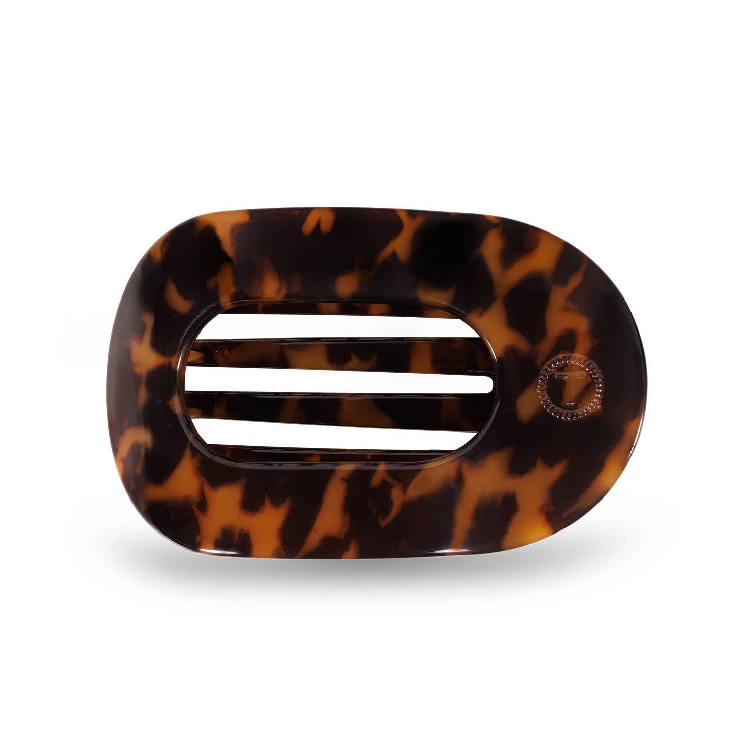 Tortoise Round Flat Hair Clip