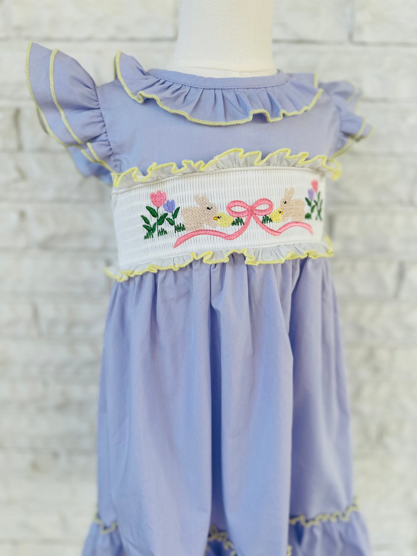 The Lavender Easter Smocked Embroidered Dress - Toddler
