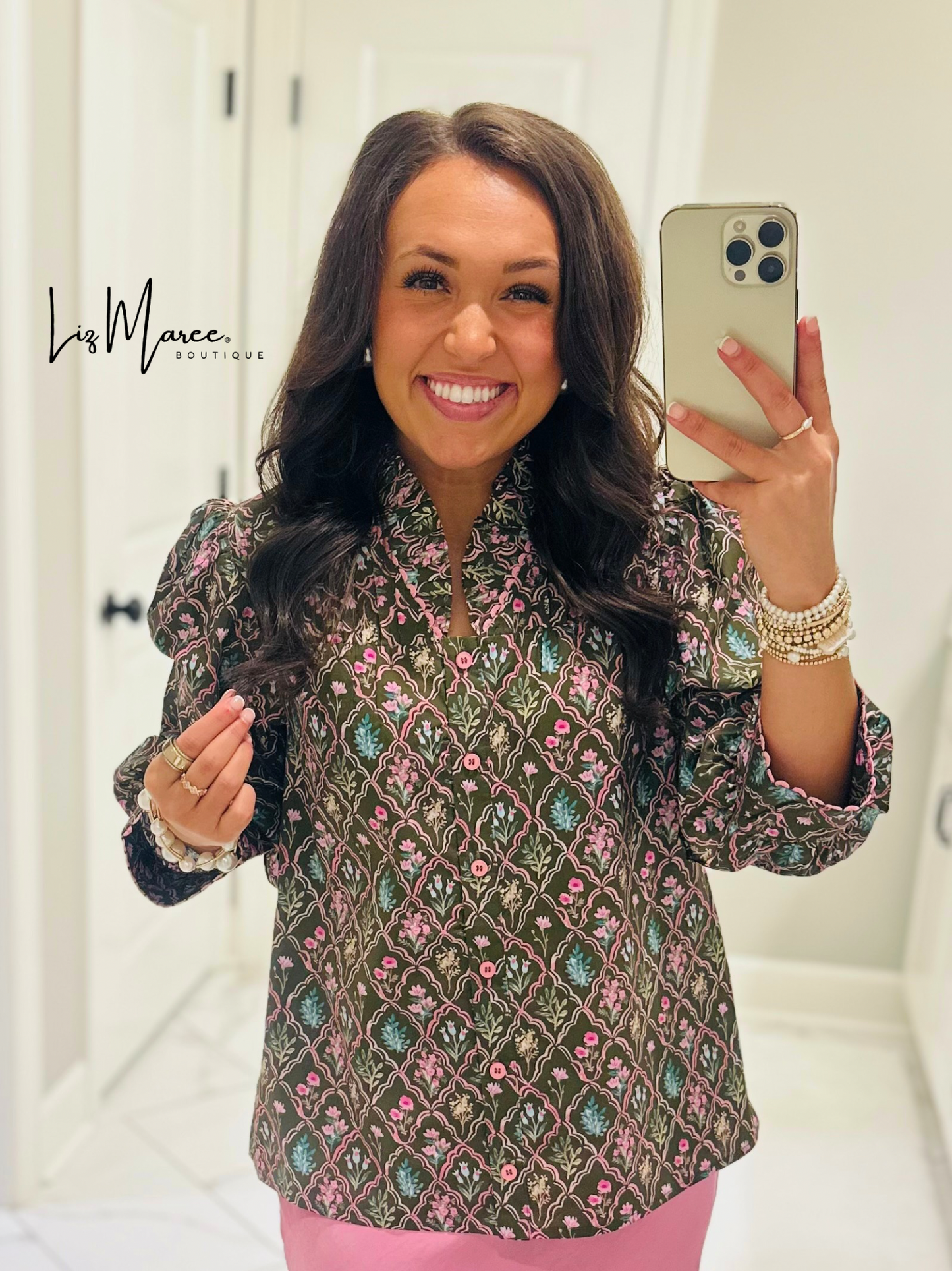 The Lilah Brown Floral Top