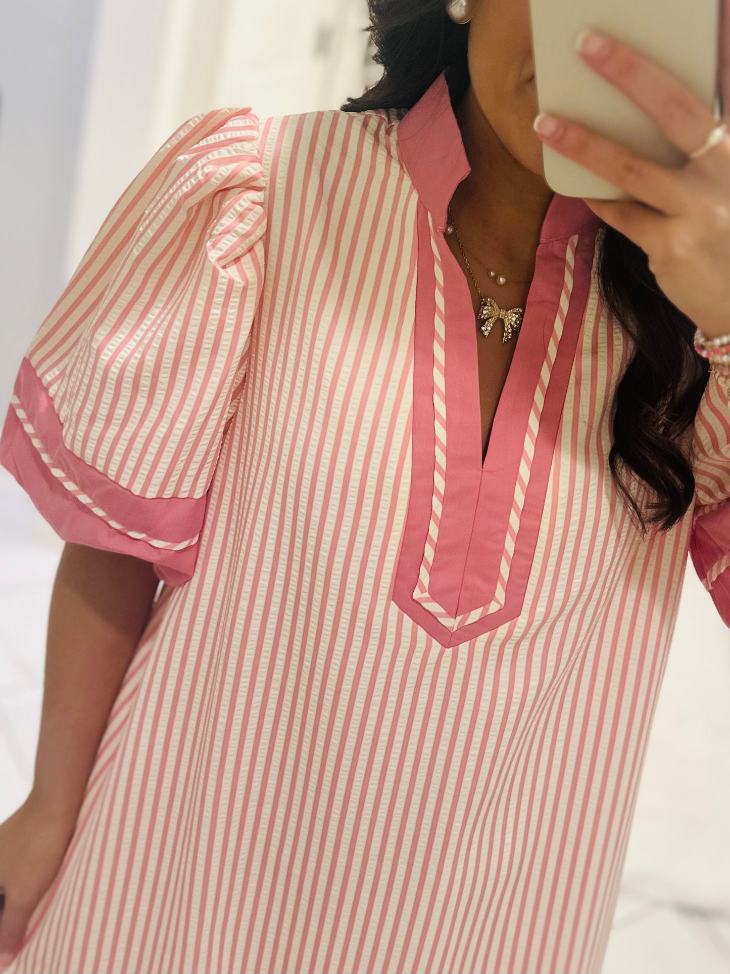 The Charlotte Pink Striped Dress