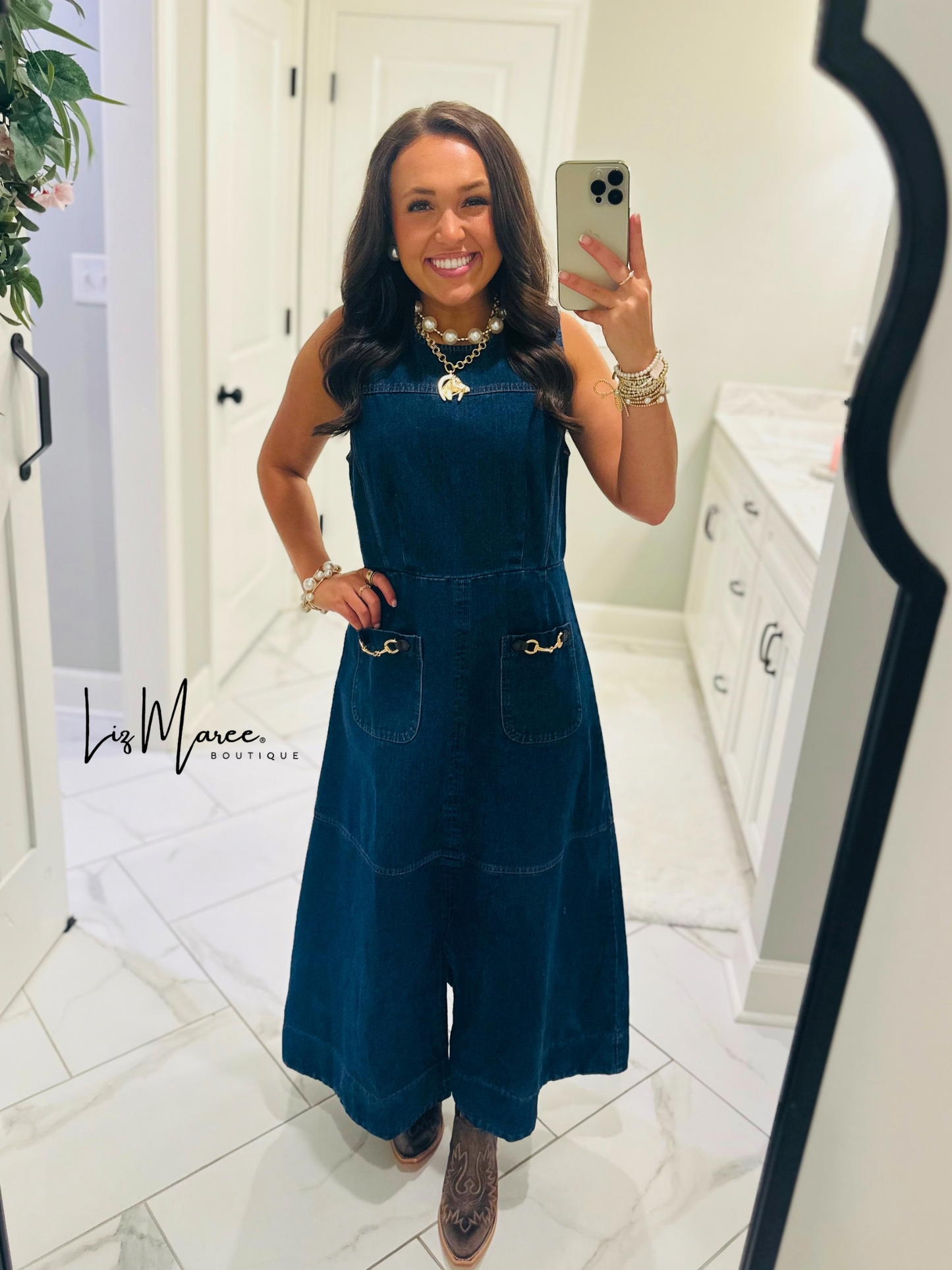The Ella Grace Denim Midi Dress