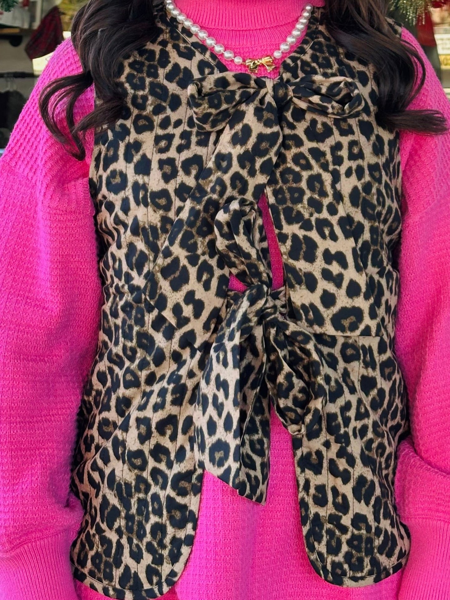 The Teagan Leopard Print Vest