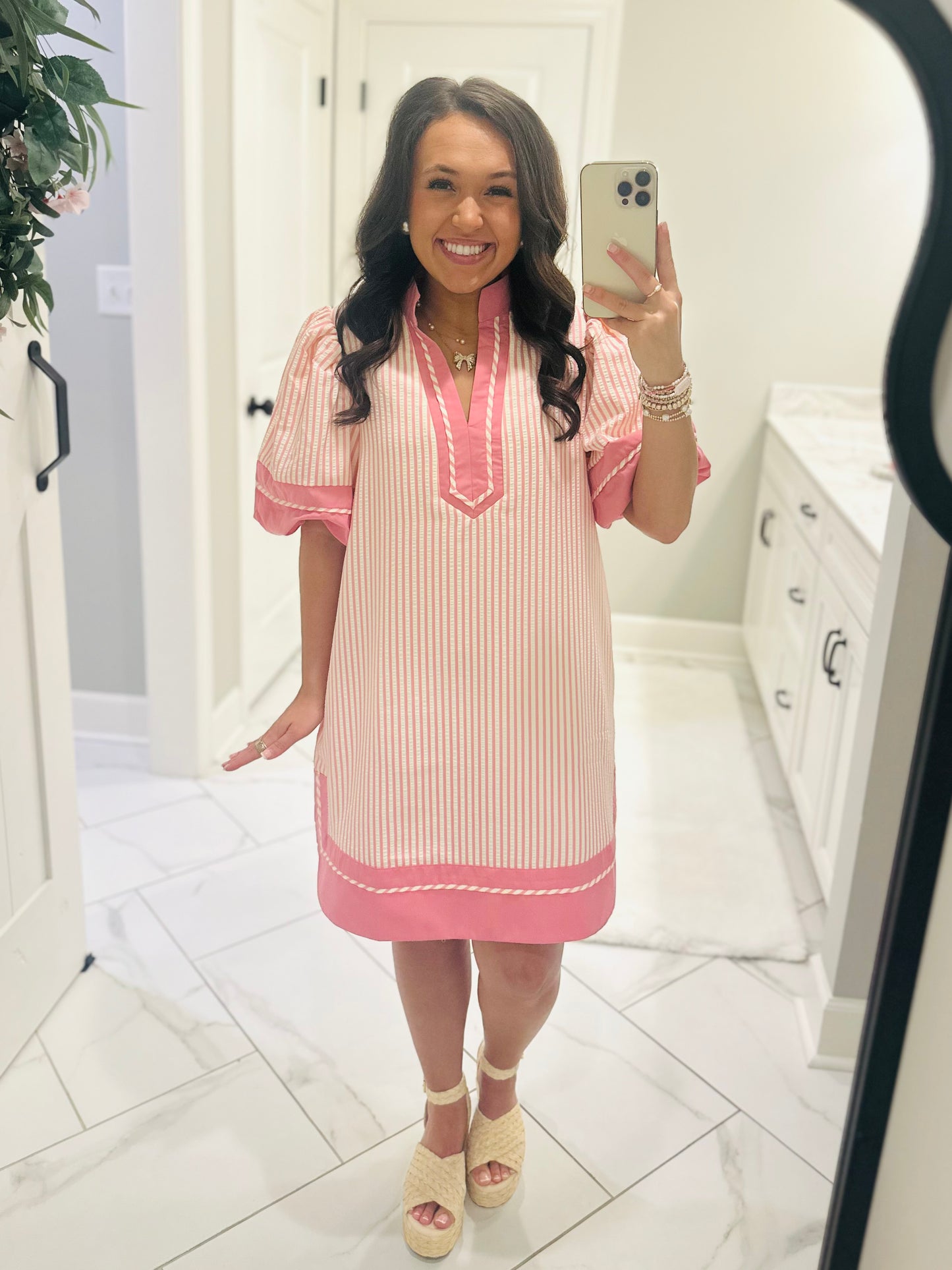 The Charlotte Pink Striped Dress