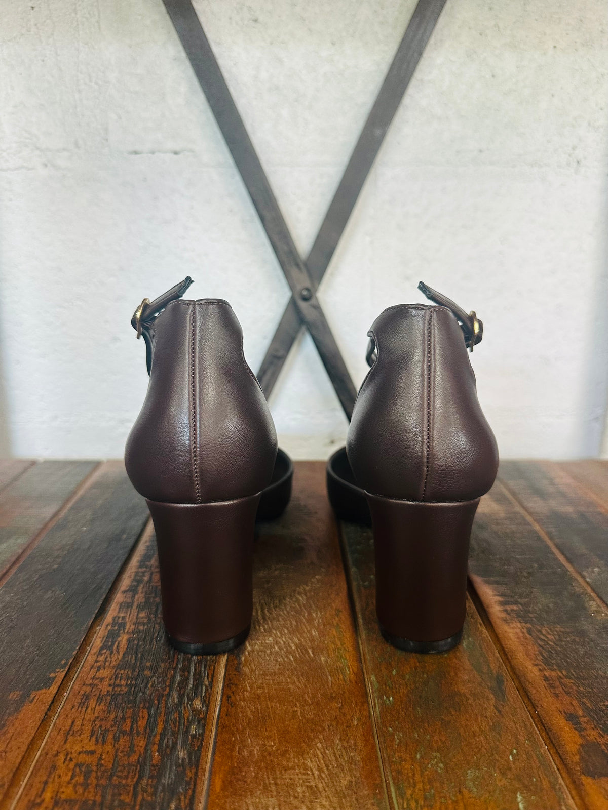 The Cresa Brown Block Heel Pumps