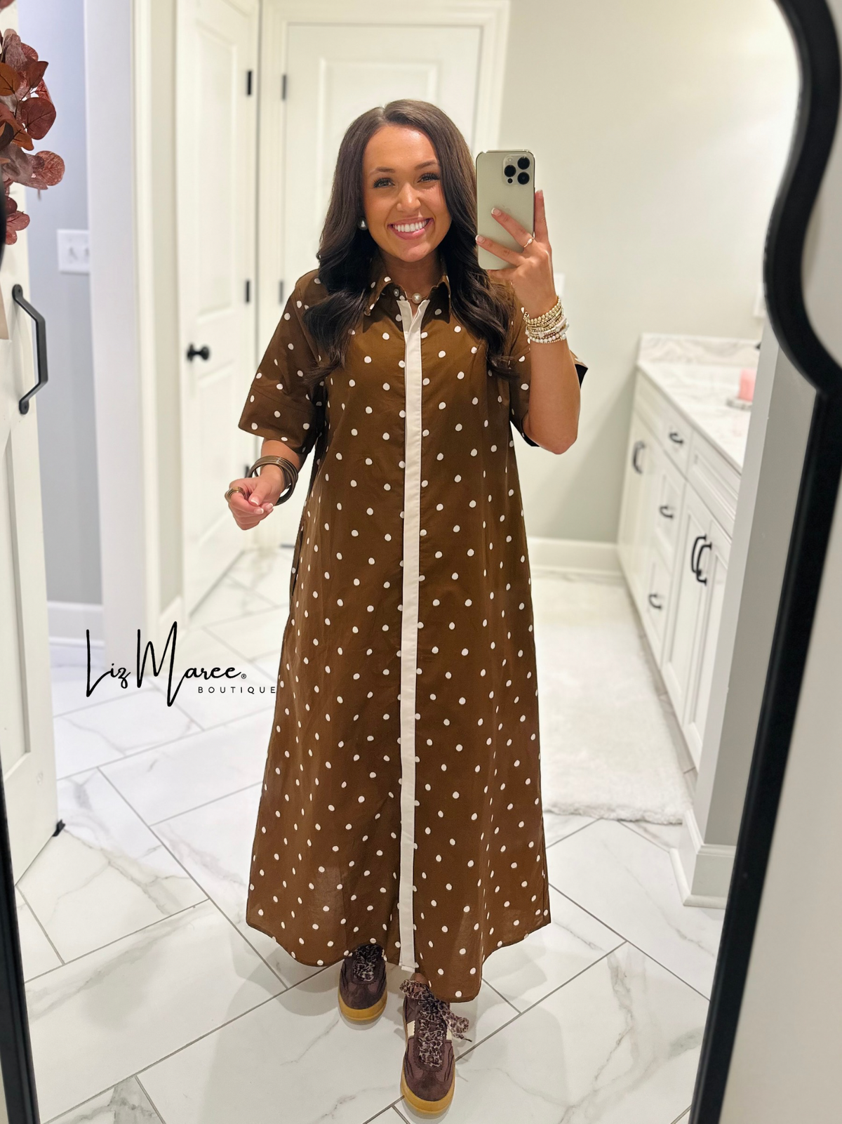 The Ruth Brown Polka Dot Midi Dress