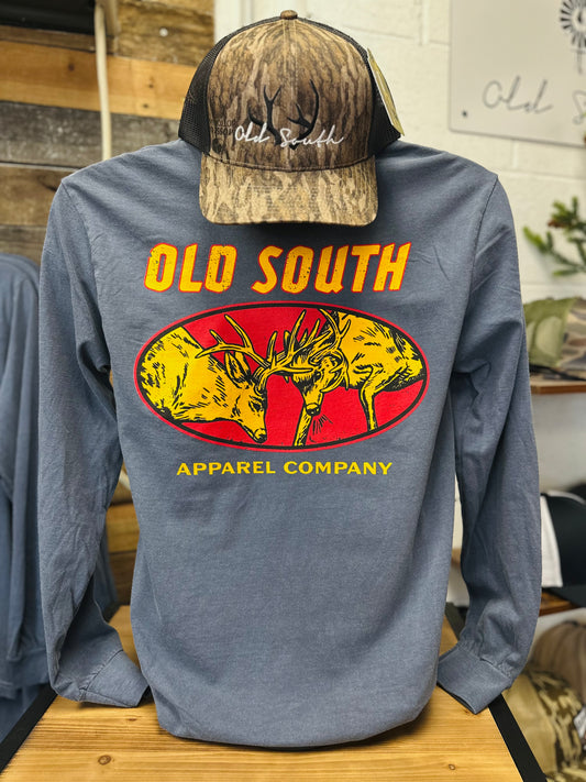 Fighting Bucks Long Sleeve Tee - Denim