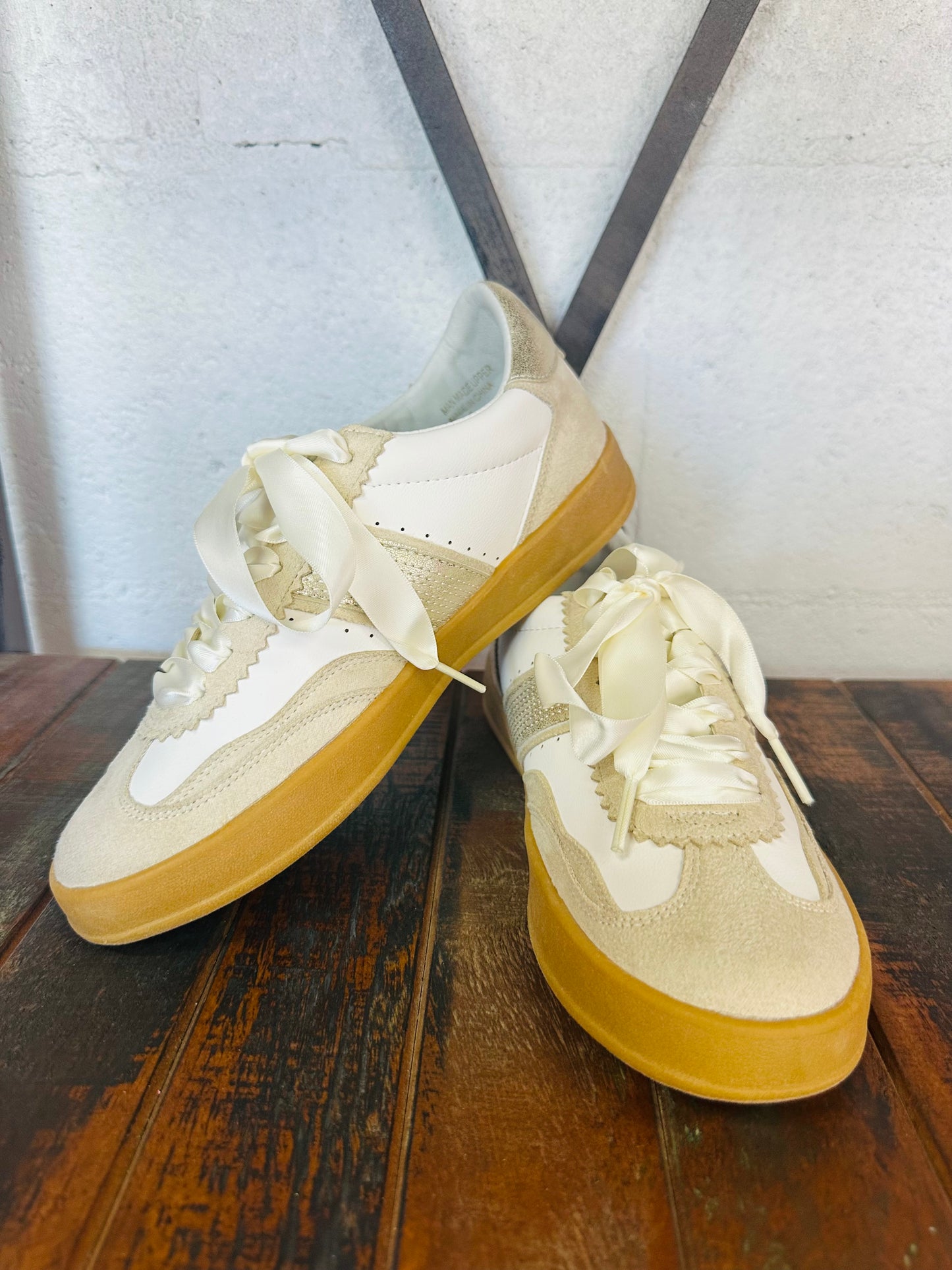 The Dixie Beige Gold Sneaker