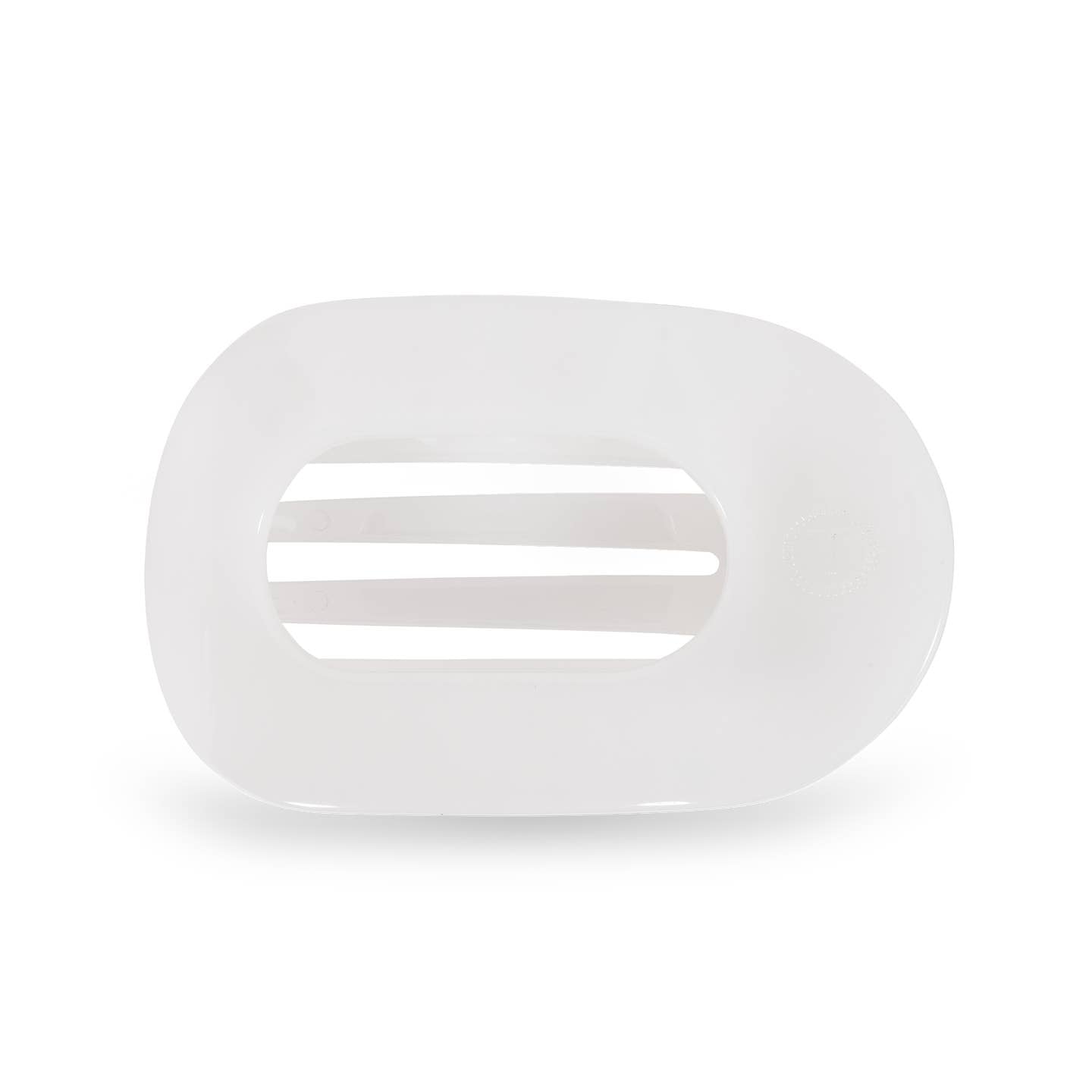 Coconut White Round Flat Hair Clip