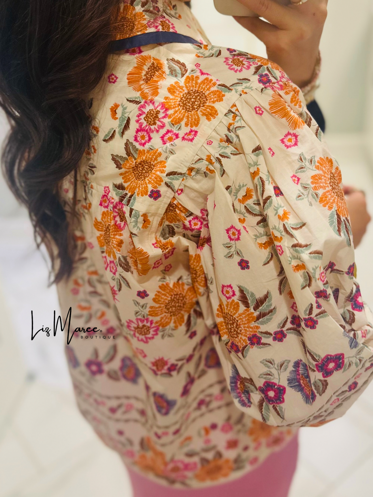The Holly Ecru Floral Top