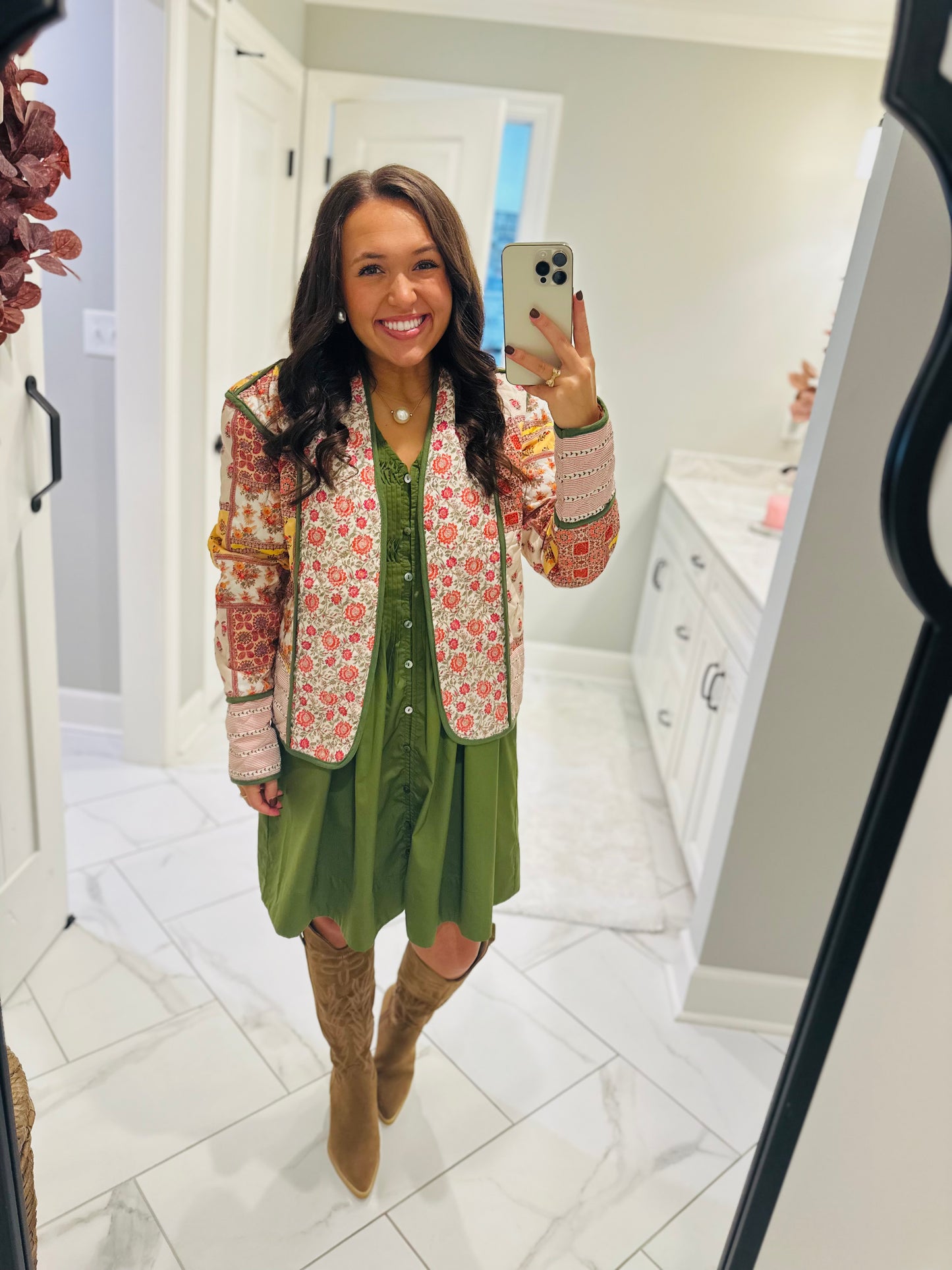 The Emmie Floral Patchwork Quilted Jacket