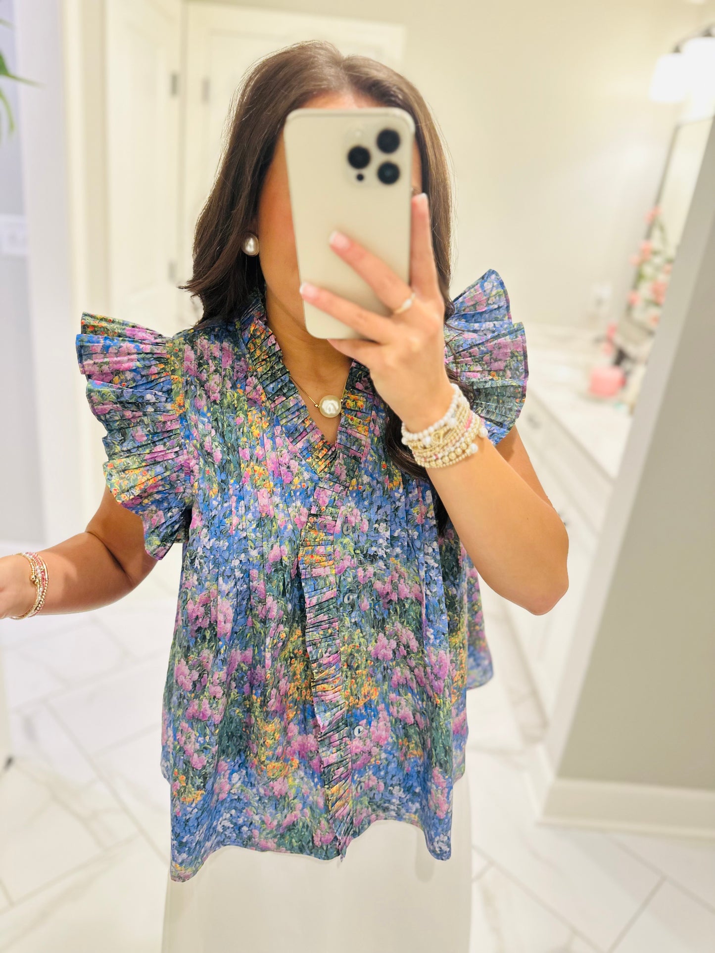 The Darcy Blue Floral Top