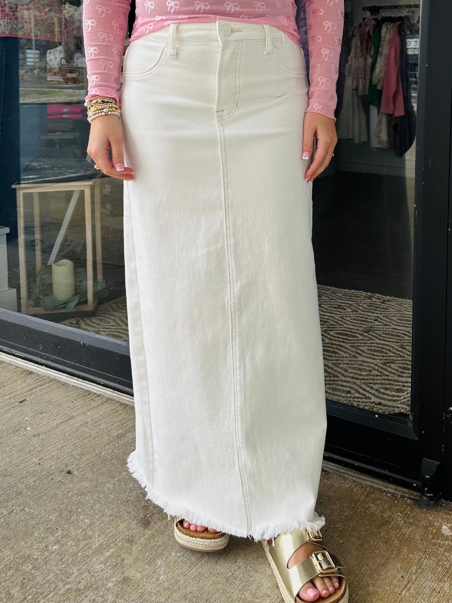 The Cream High Rise Maxi Skirt