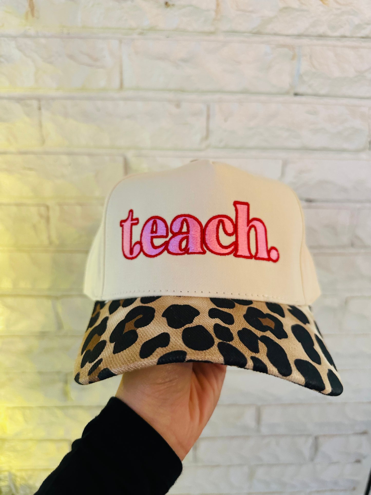 The Teach Leopard Trucker Hat
