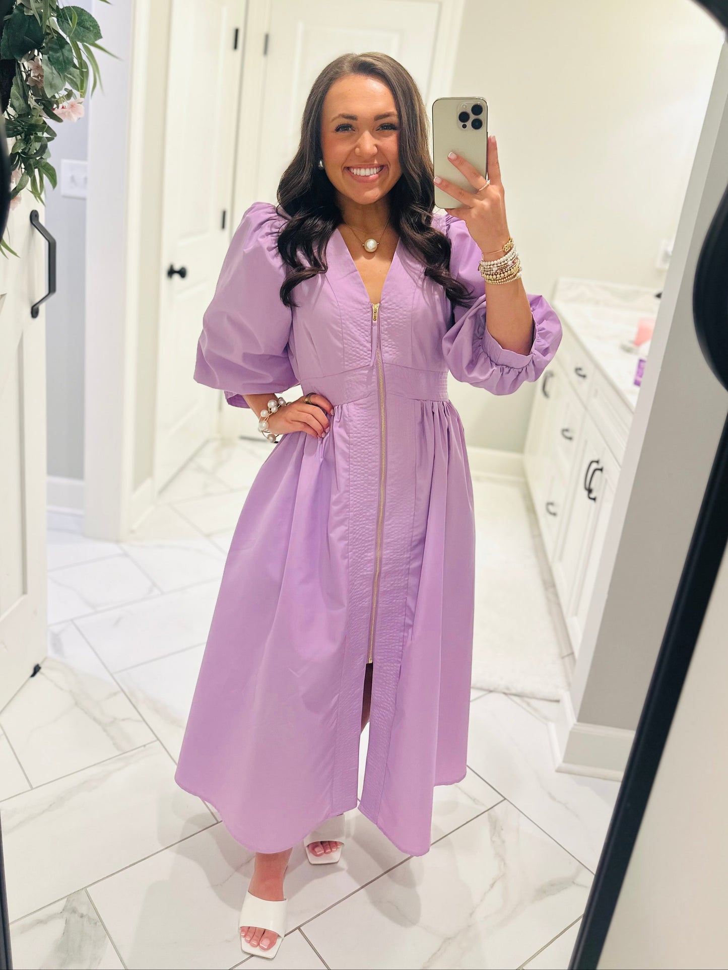 The Libby Lavender Midi Dress