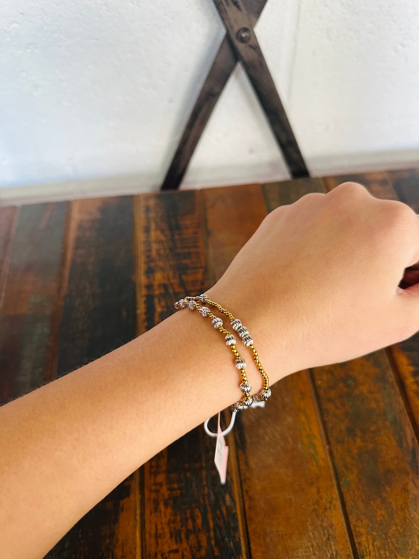 Two Tone Bracelet Set