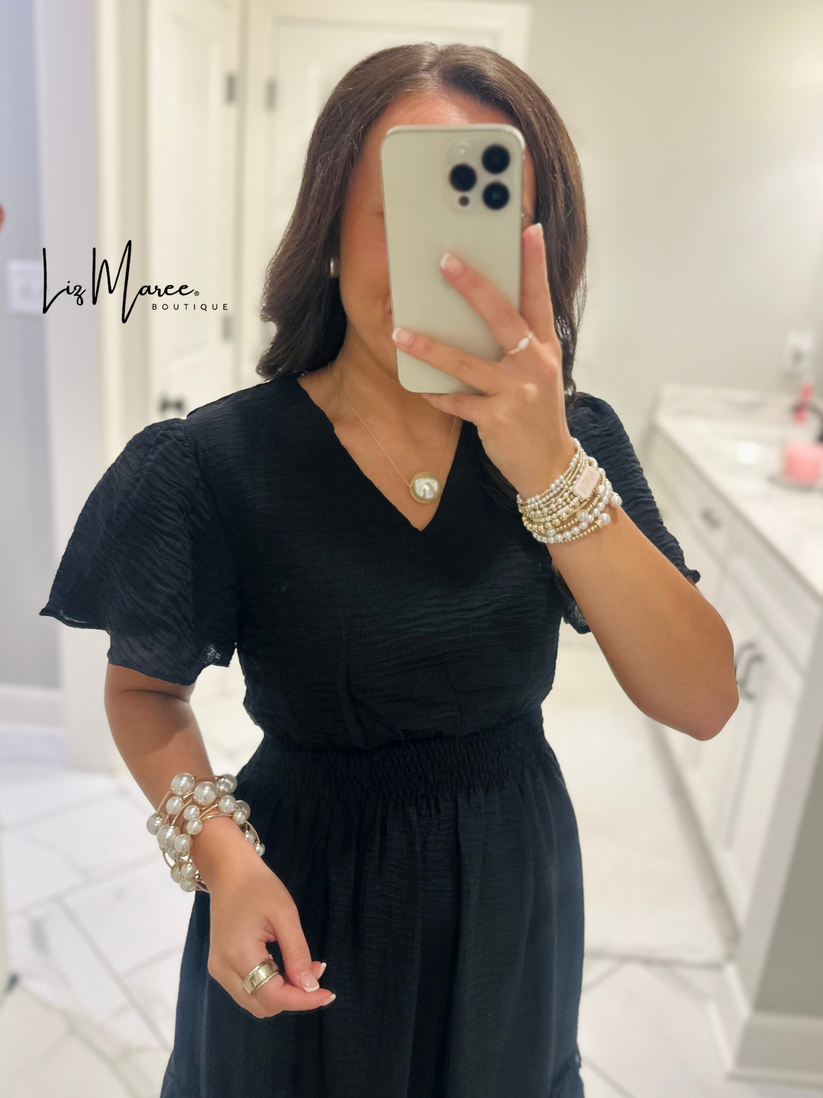 The Taylor Black Tiered Maxi Dress