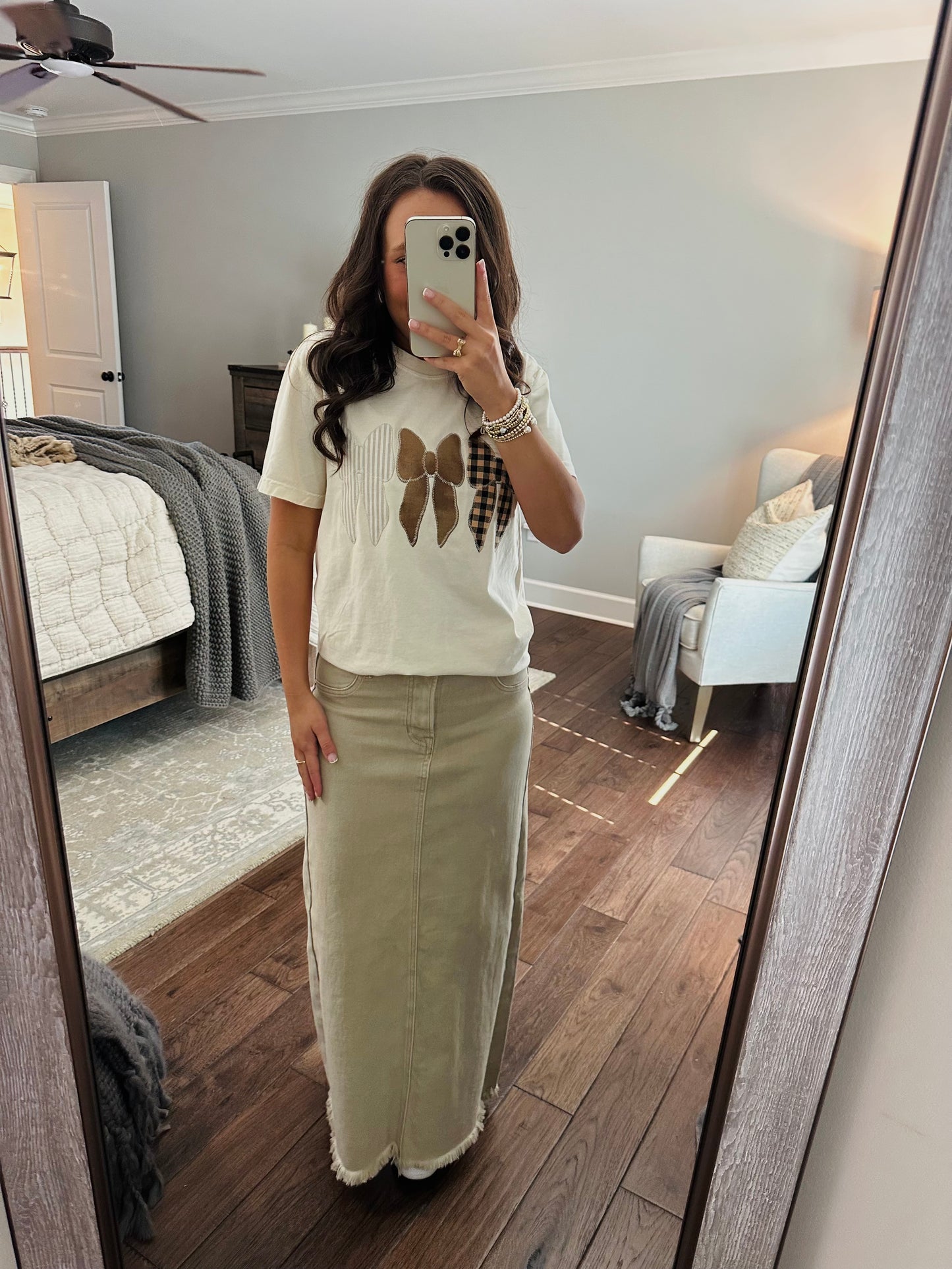 The High Rise Sand Maxi Skirt