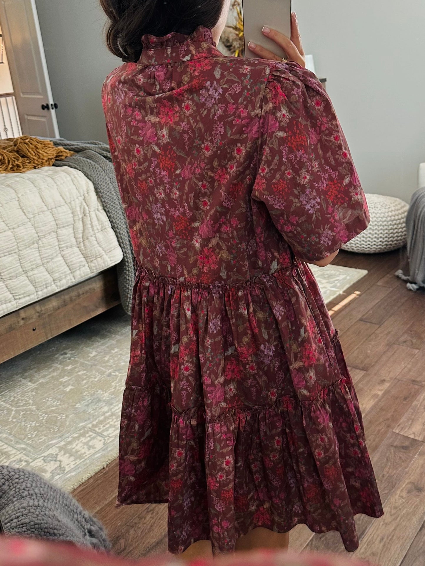 The Everleigh Brown Floral Dress