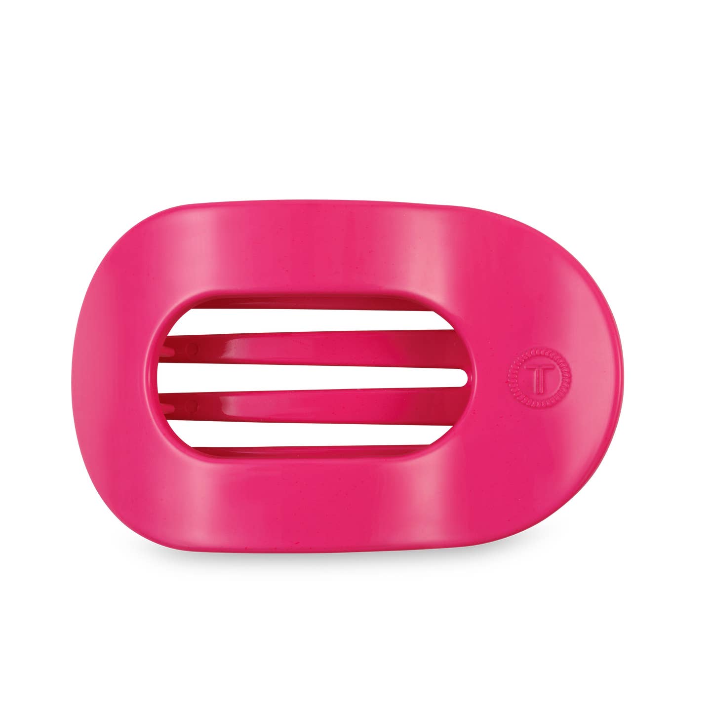 Tropical Punch Hot Pink Round Flat Hair Clip