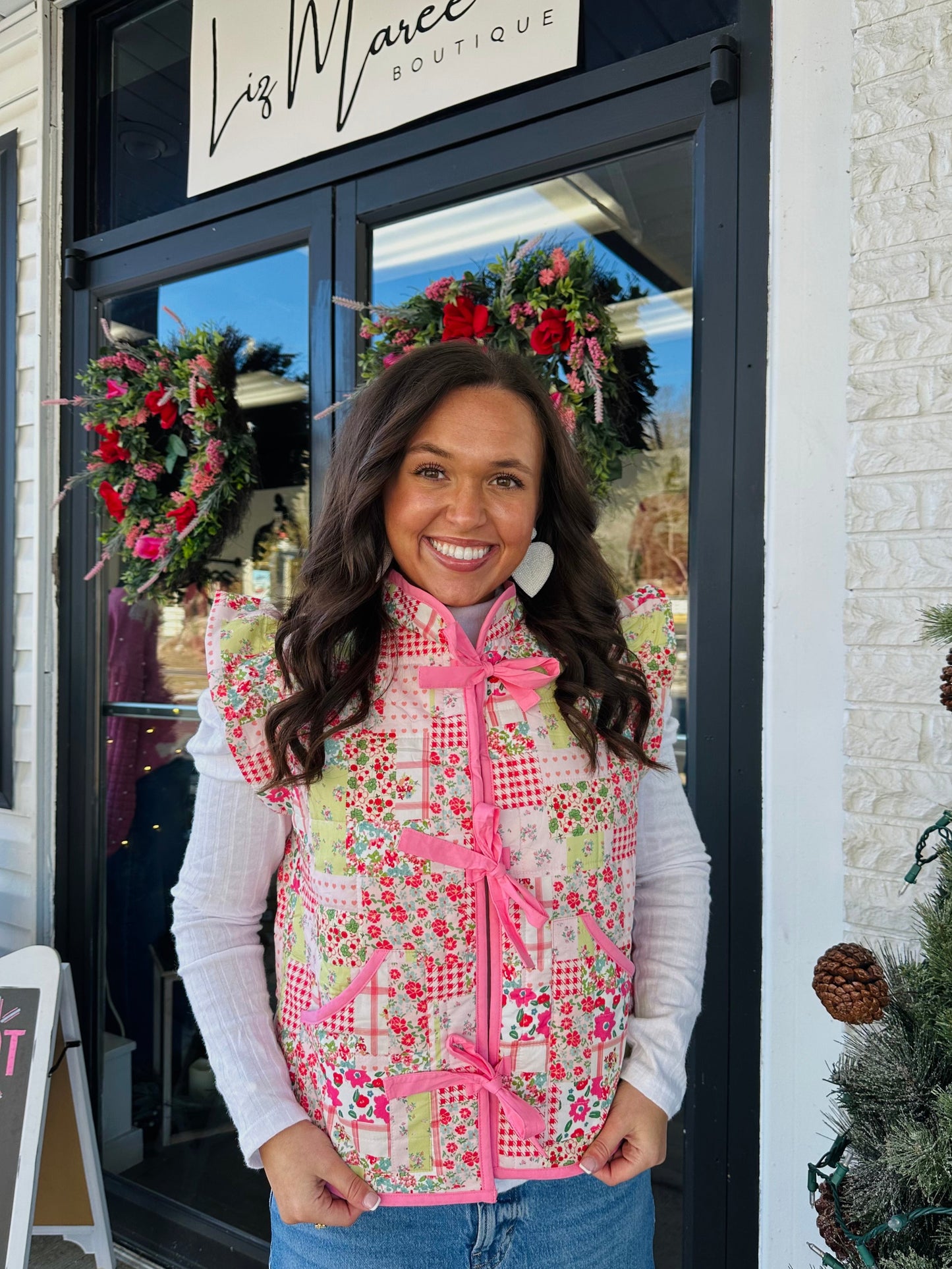 The Lily Pink Patchwork Quilted Vest