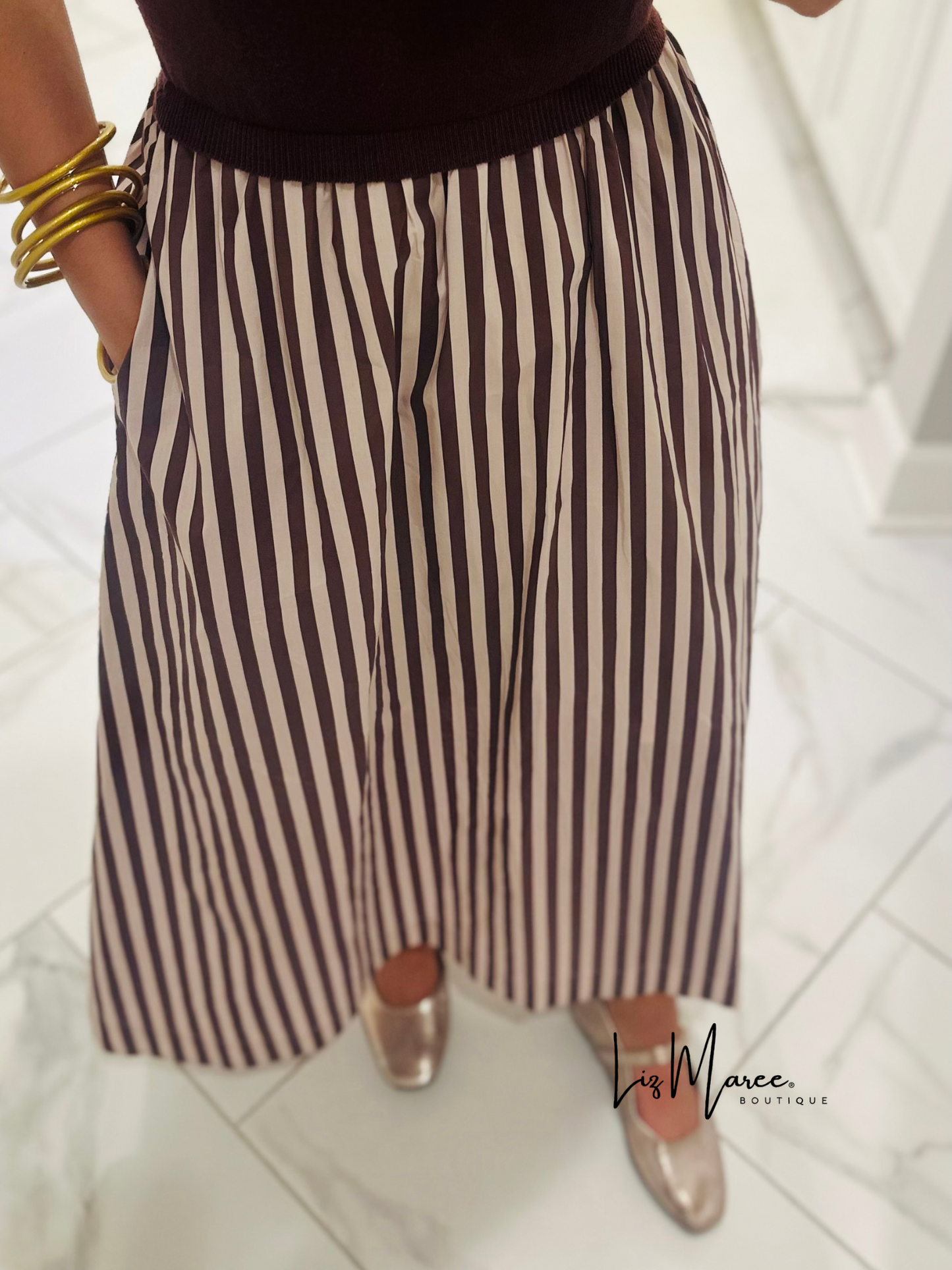 The Hartley Brown Sleeveless Midi Dress