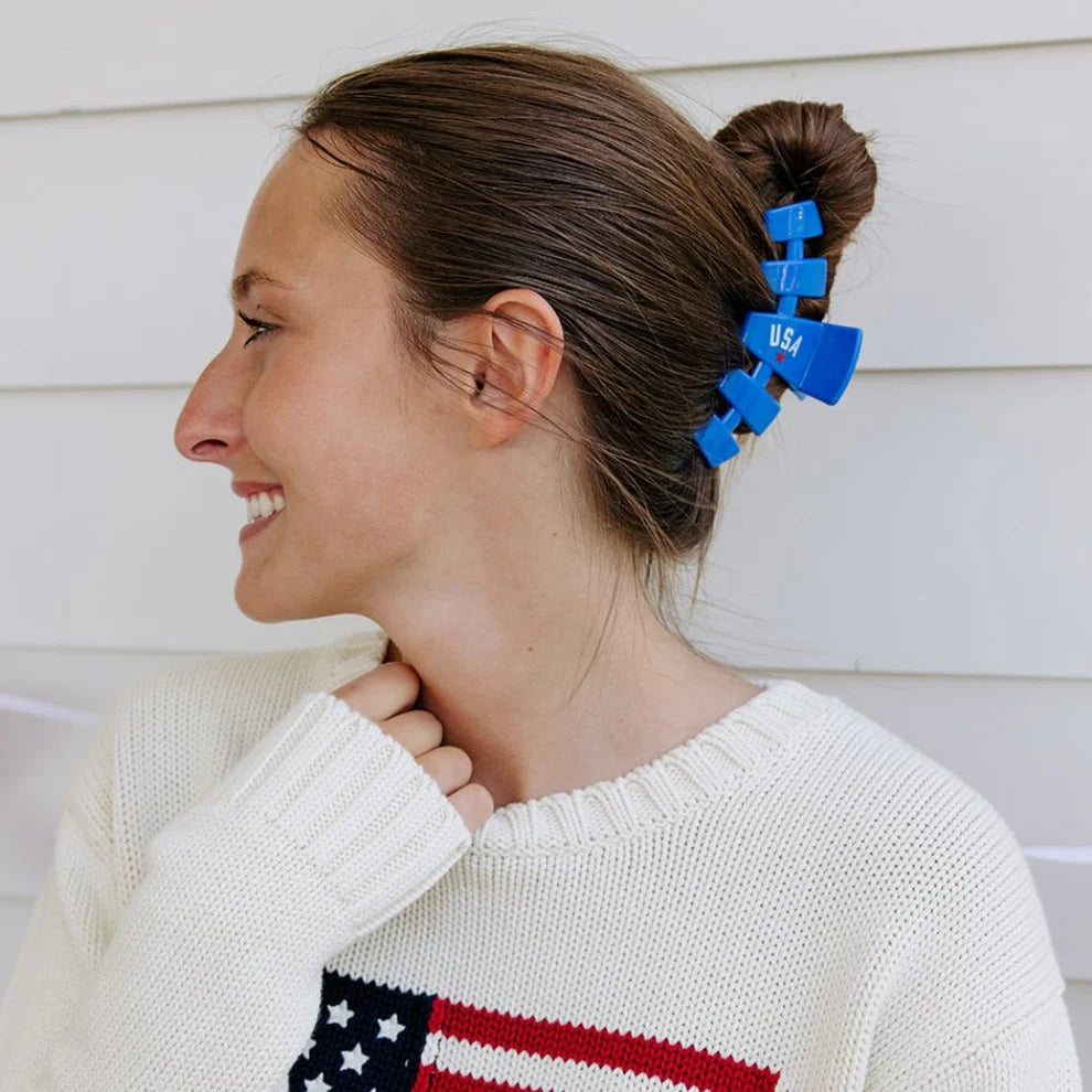 Classic USA Blue Hair Clip