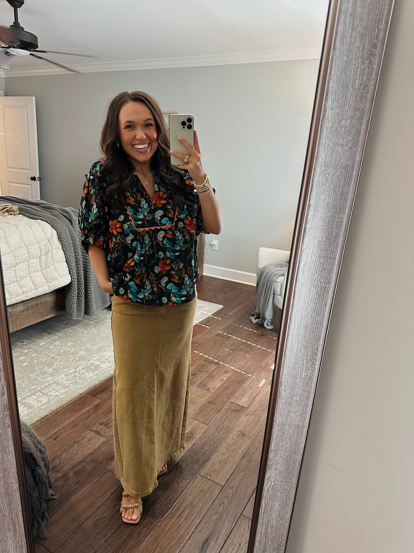 The Autumn Black Floral Top