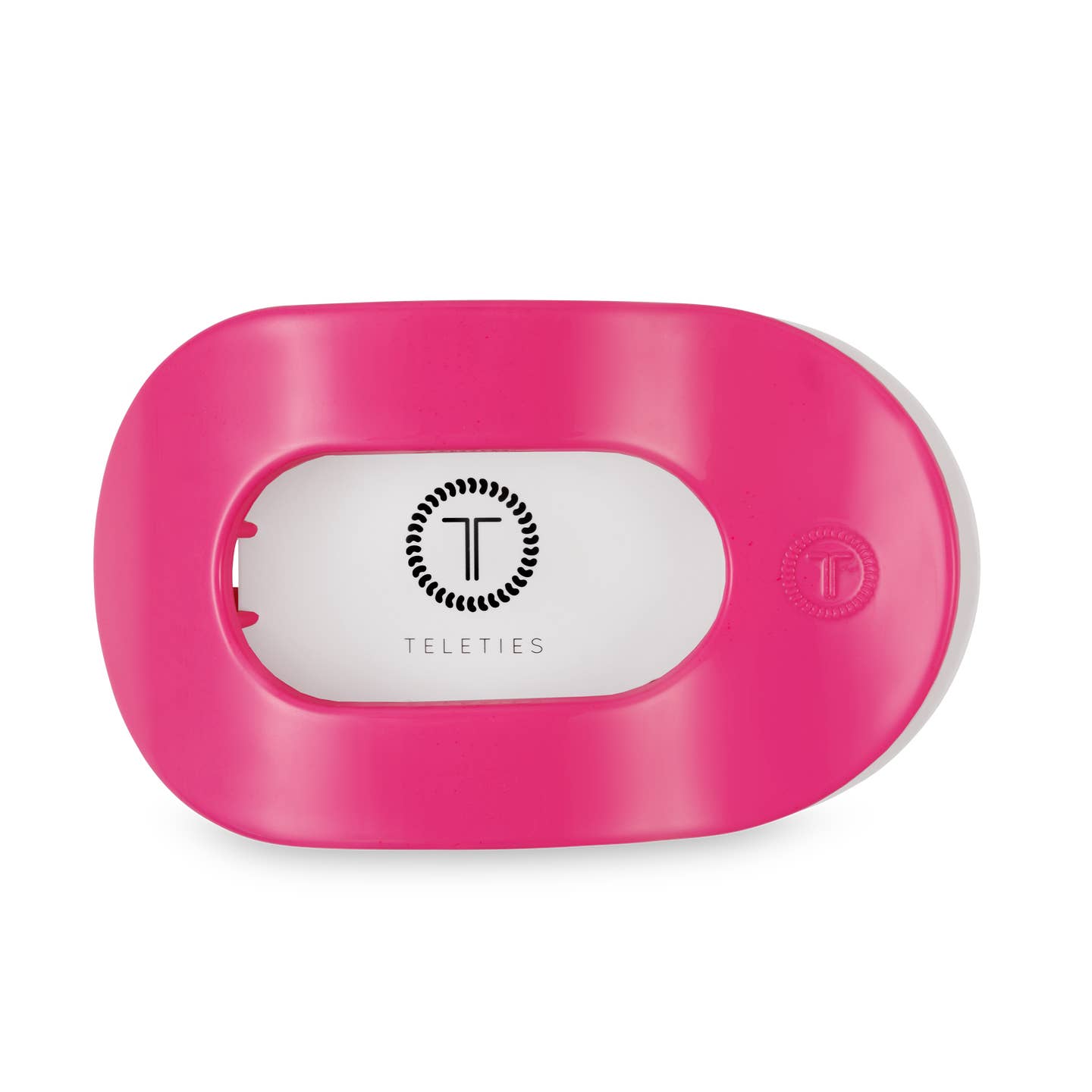Tropical Punch Hot Pink Round Flat Hair Clip