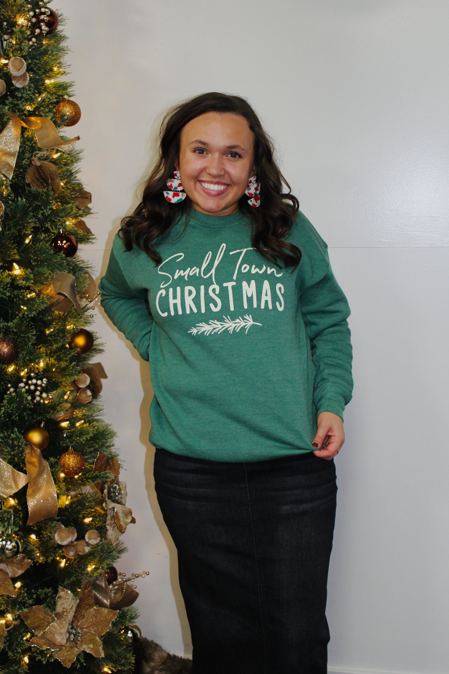 Small Town Christmas Graphic Sweatshirt