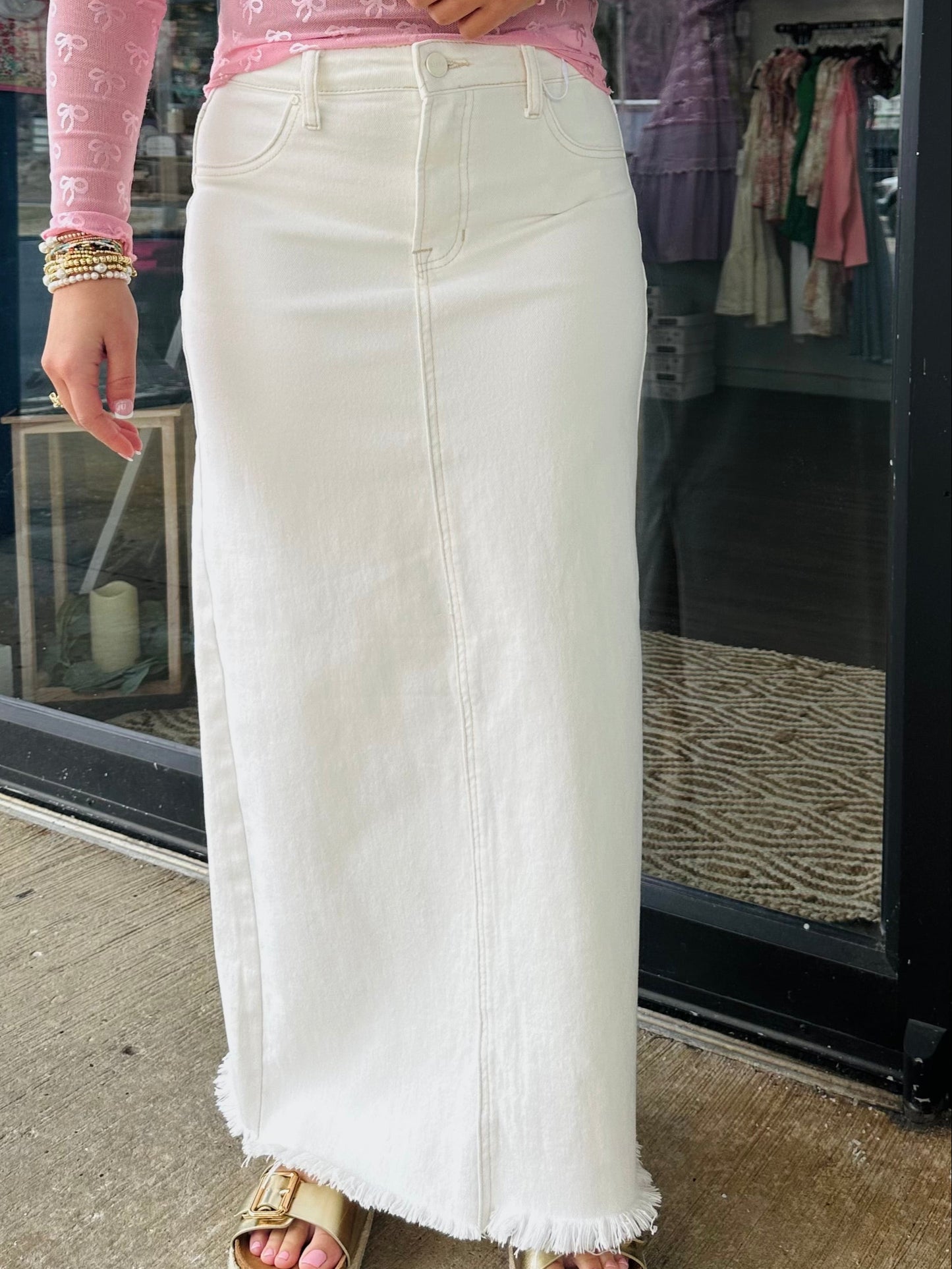 The Cream High Rise Maxi Skirt