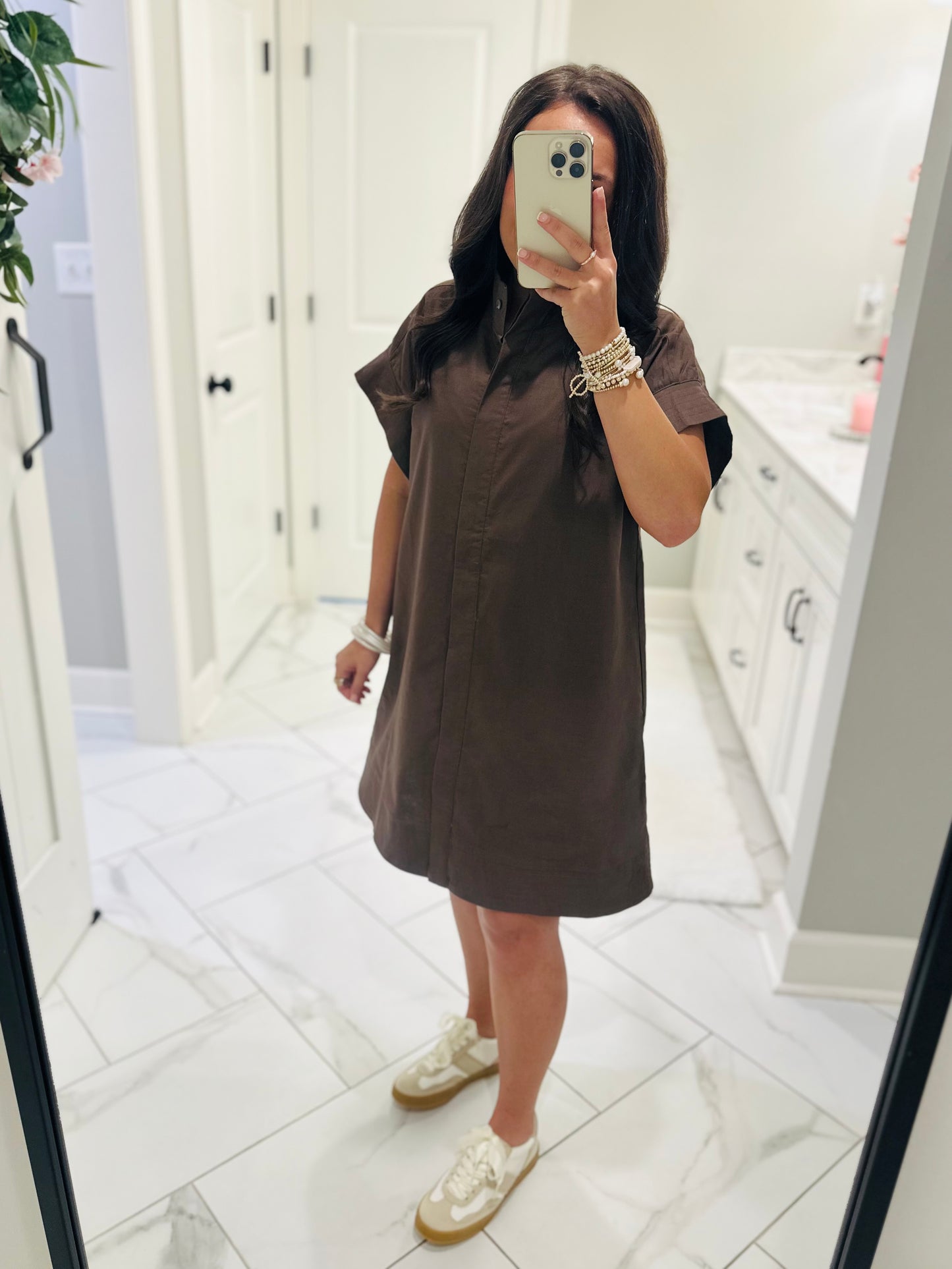 The Rach Brown Shirt Dress