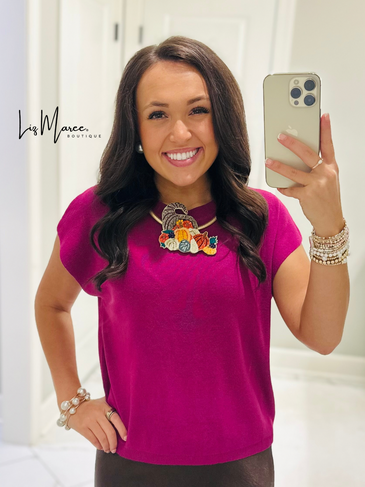 The Katie Orchid Knit Top