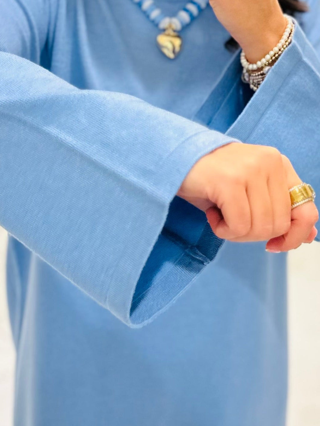 The Blue Sweater Midi Dress