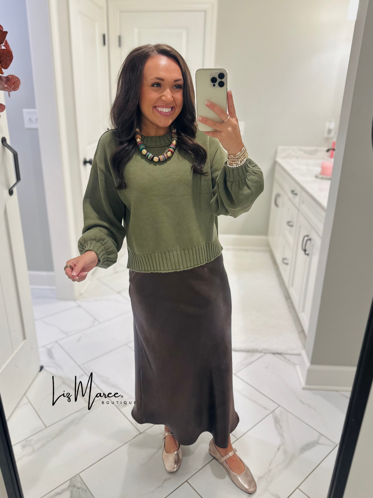 The Lydia Olive Green Sweater