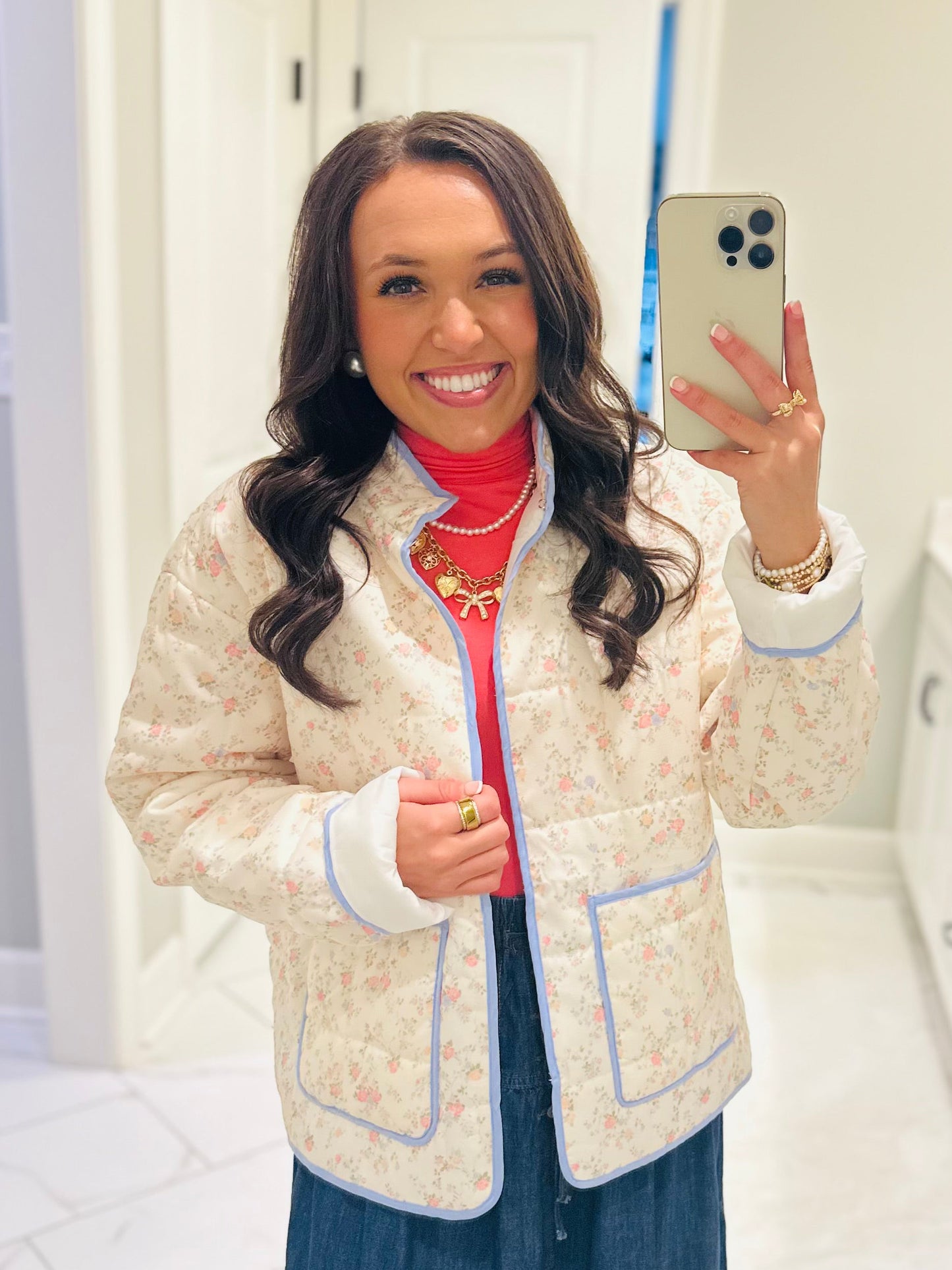 The Eloise Floral Quilted Jacket