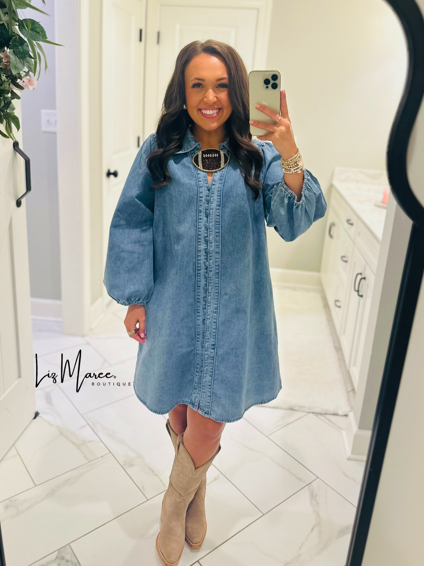 The Drew Button Down Denim Dress