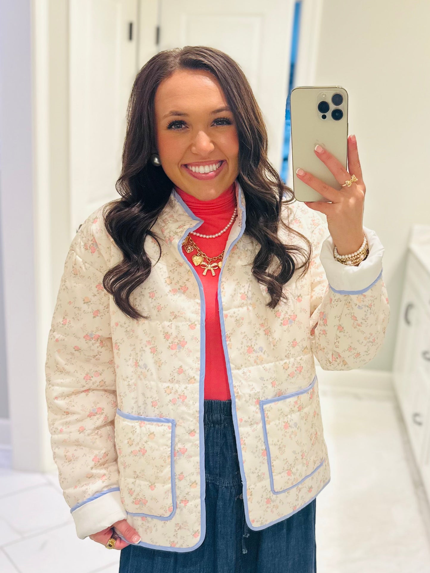 The Eloise Floral Quilted Jacket
