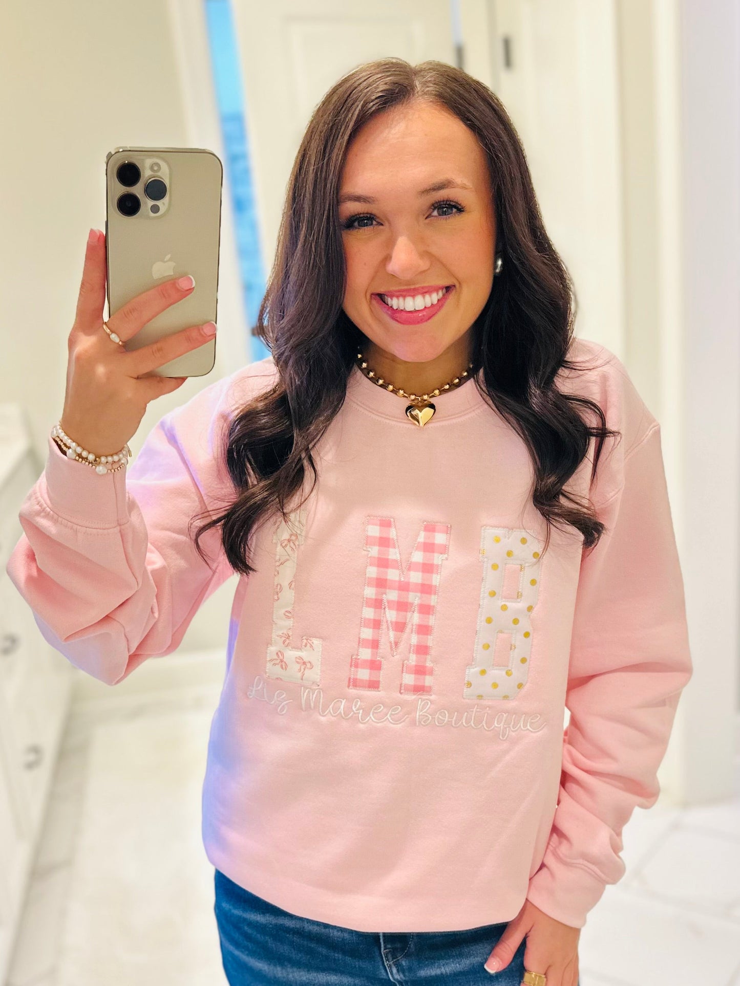 The LMB Pink Embroidered Sweatshirt