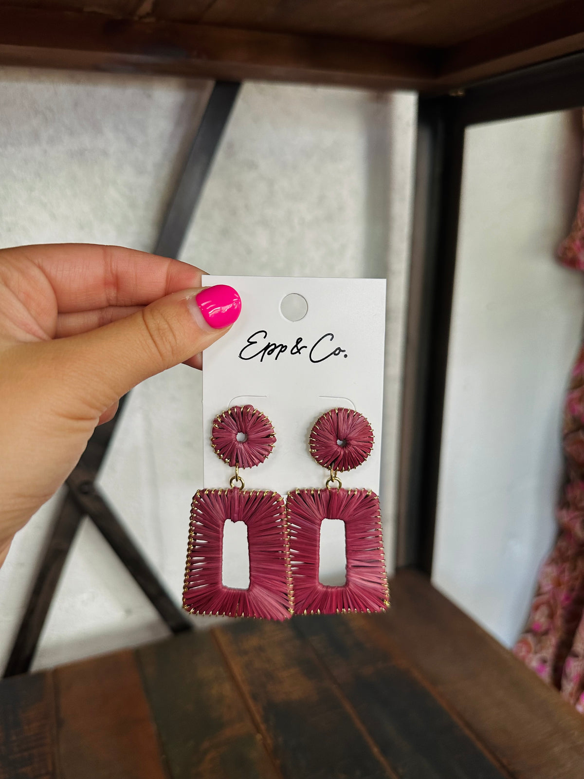 Raspberry Bell Raspberry Bell Raffia Drops – Liz Maree Boutique