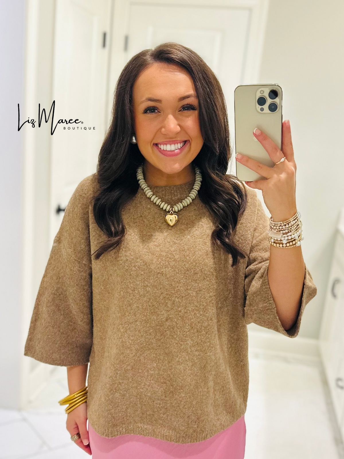 The Harlow Camel Sweater Top
