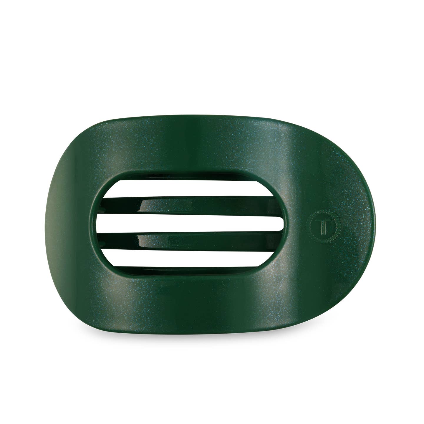 Mistletoe Green Round Flat Hair Clip