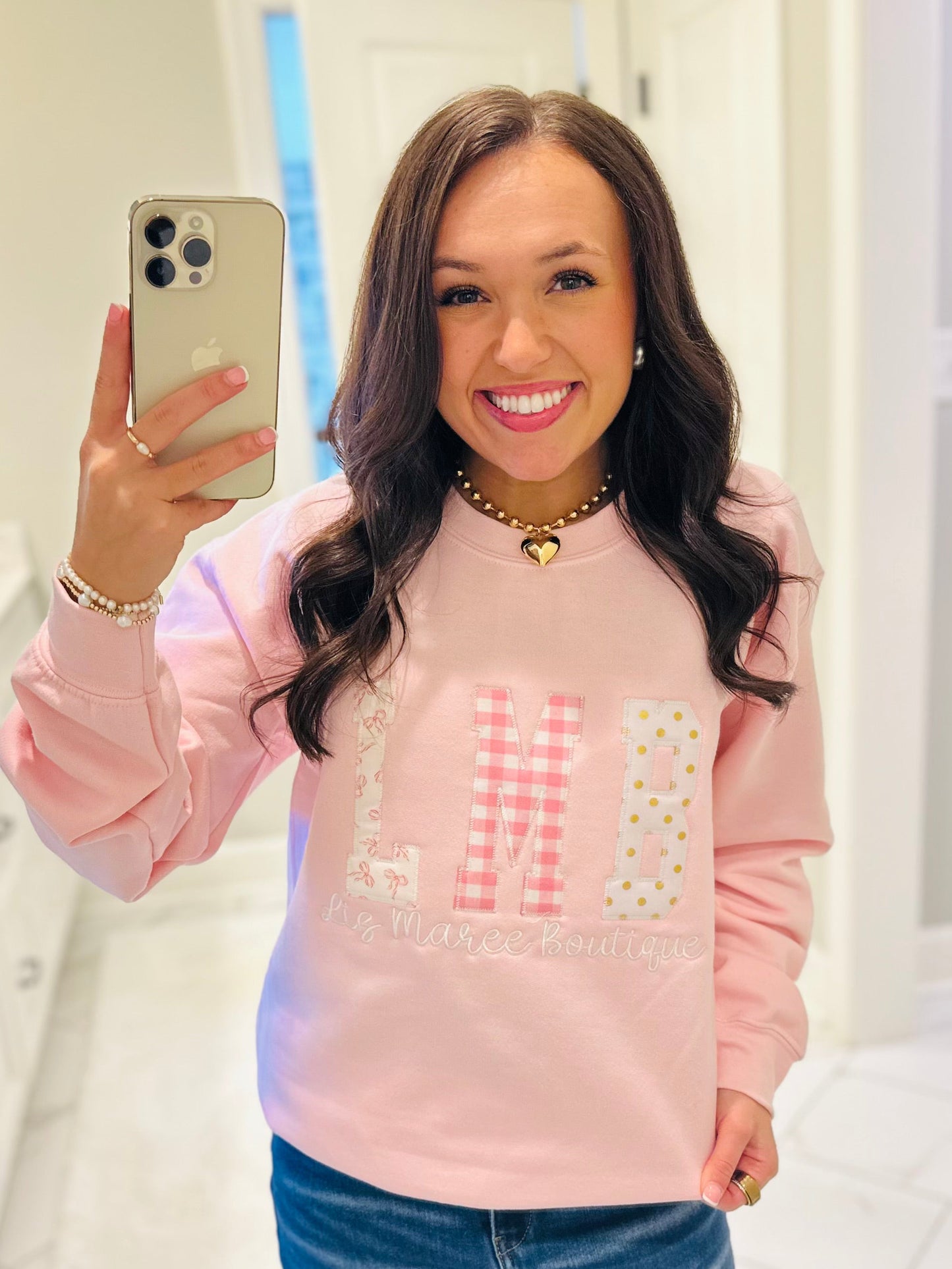 The LMB Pink Embroidered Sweatshirt
